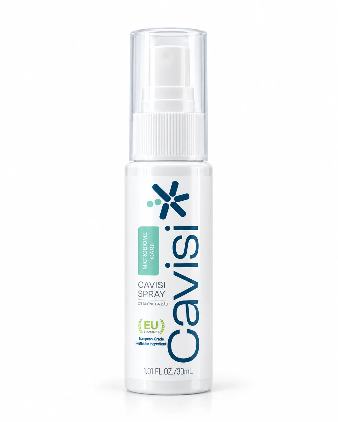 Cận cảnh chai Cavisi Spray 30ml với vòi xịt định hướng